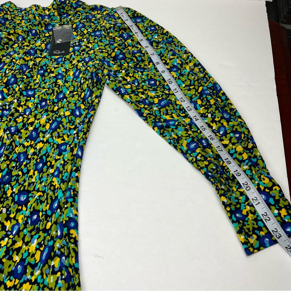 Rails‎ Carmel Midi Dress Abstract Garden Side Cutout Long Sleeve Size Small NEW - Picture 13 of 16
